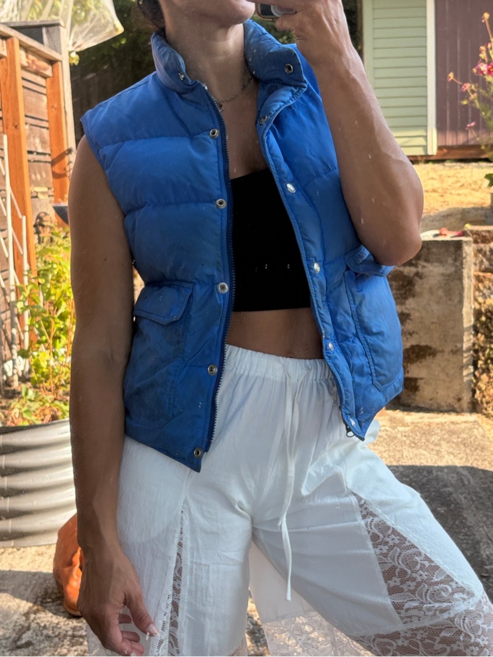 REI Bright Blue Quilted Puffer Vest